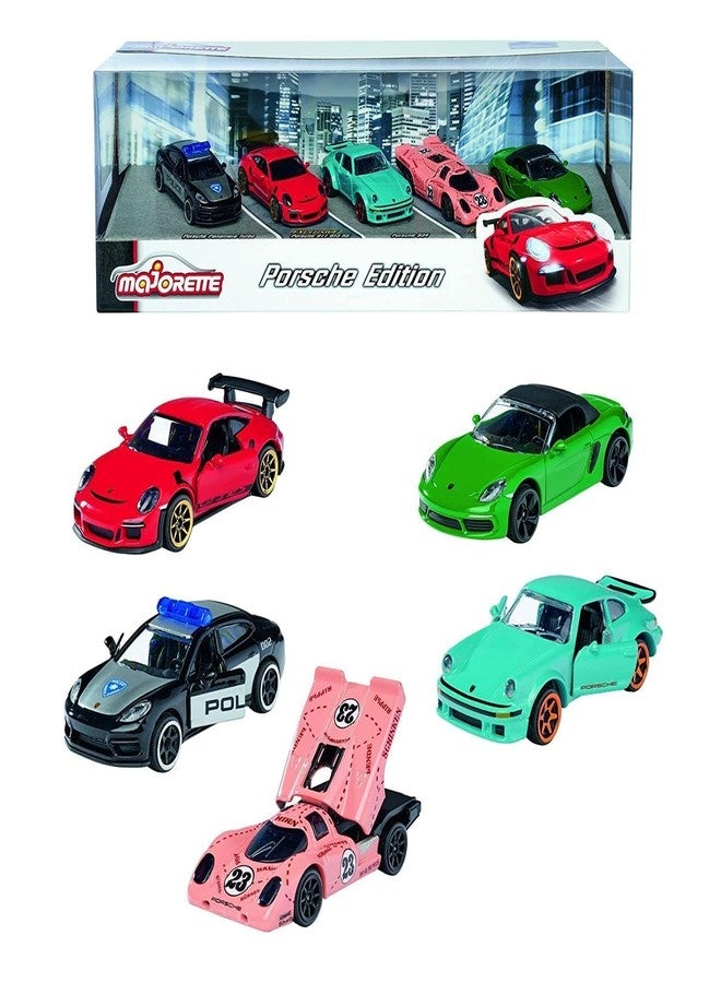 Smoby Majorette Porsche Gift Set With Colorful Racing Toy Cars With Rotating Wheels Features, Die Cast Vehicle, Scale 1:64, For Car Fans&Collector For 3+ Years Girls, Boys, Kids, Multicolor - Image 1